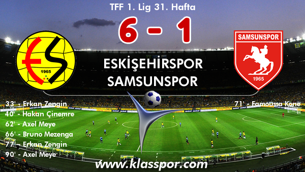 Eskişehirspor 6 - Samsunspor 1