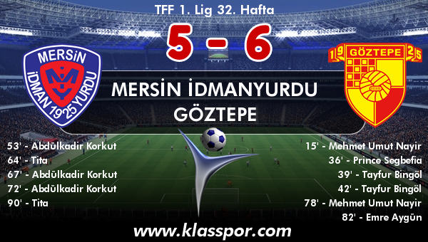 Mersin İdmanyurdu 5 - Göztepe 6