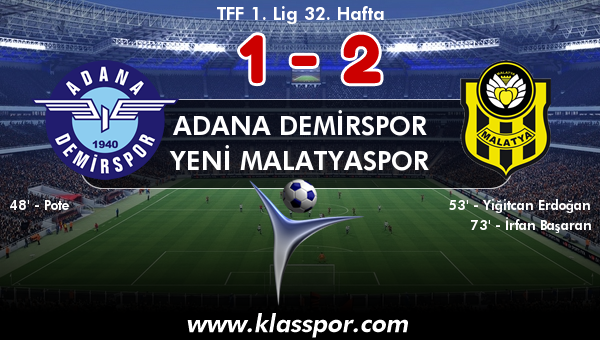 Adana Demirspor 1 - Yeni Malatyaspor 2