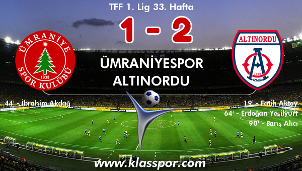 Ümraniyespor 1 - Altınordu 2