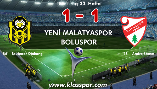 Yeni Malatyaspor 1 - Boluspor 1
