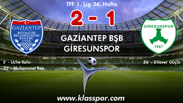 Gaziantep BŞB 2 - Giresunspor 1