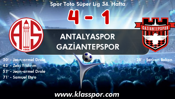 Antalyaspor 4 - Gaziantepspor 1