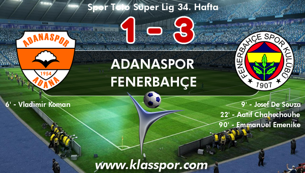 Adanaspor 1 - Fenerbahçe 3