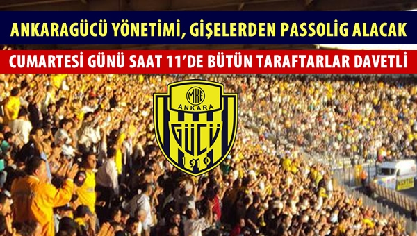 Ankaragücü yönetimi, Passolig rekoru bekliyor
