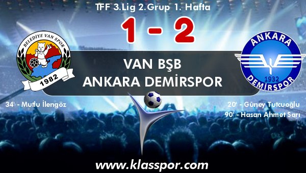 Ankara Demirspor, Van'dan 3 puanla döndü