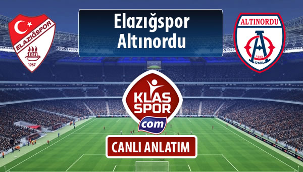 Elazığspor - Altınordu sahaya hangi kadro ile çıkıyor?