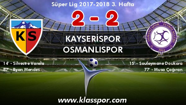 Osmanlıspor, Kayseri'den 2-2 ile döndü