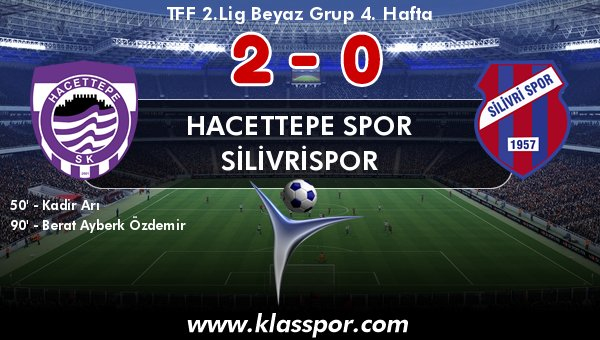 Hacettepe, Silivrispor'u 2 golle geçti