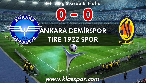 Ankara Demirspor, Tire 1922 ile yenişemedi!