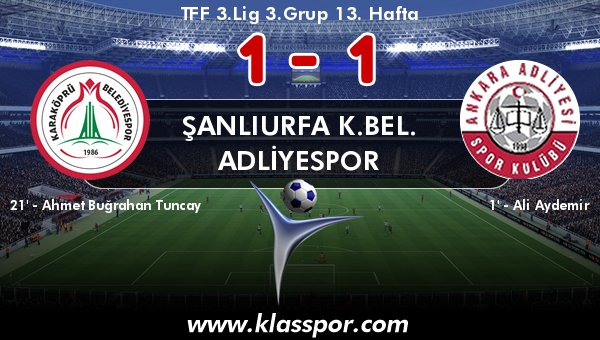 Adliyespor, Şanlıurfa'dan 1 puanla döndü