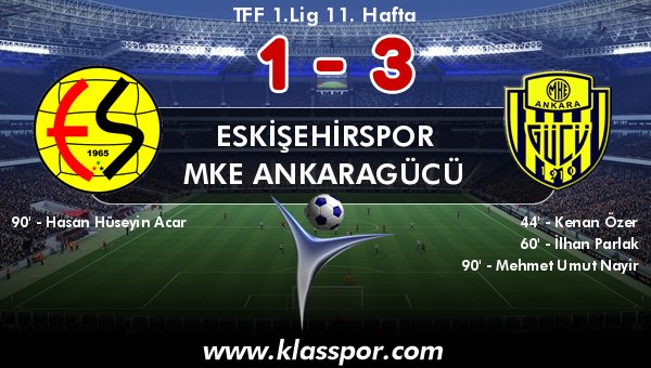 Ankaragücü, Eskişehirspor'u 3'ledi!