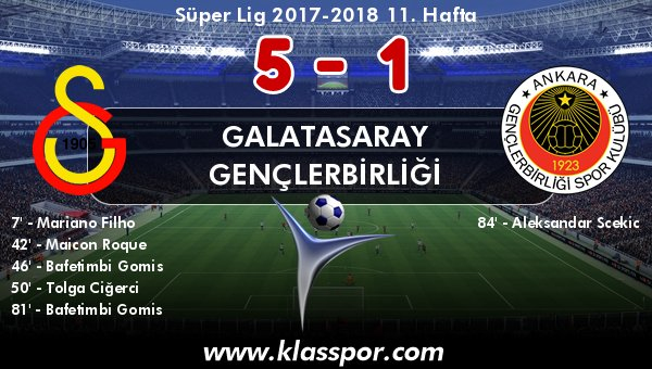 Galatasaray 5 - Gençlerbirliği 1