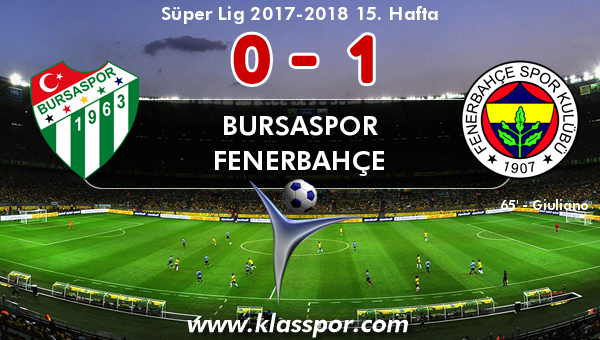 Bursaspor 0 - Fenerbahçe 1