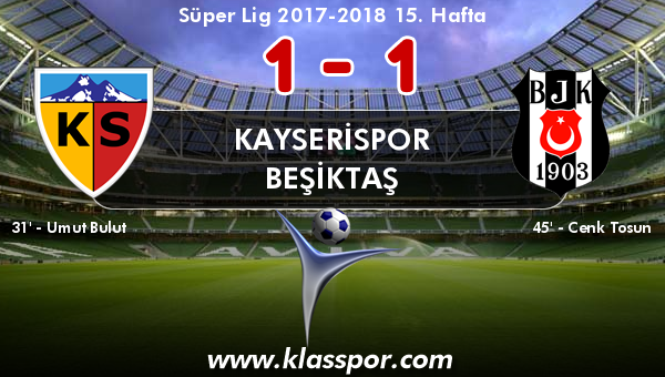 Kayserispor 1 - Beşiktaş 1