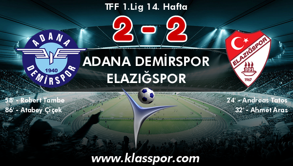 Adana Demirspor 2 - Elazığspor 2