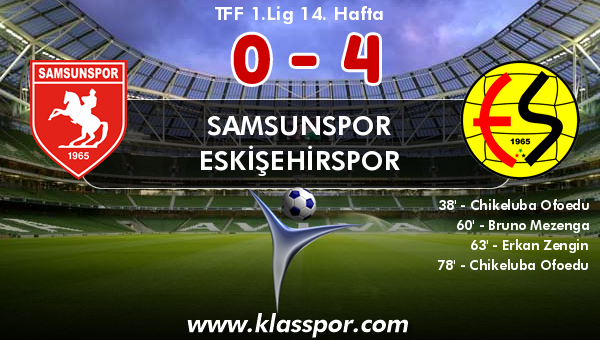 Samsunspor 0 - Eskişehirspor 4