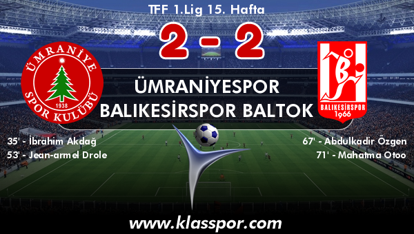 Ümraniyespor 2 - Balıkesirspor Baltok 2