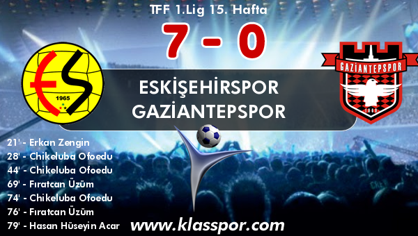 Eskişehirspor 7 - Gaziantepspor 0