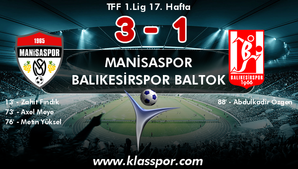 Manisaspor 3 - Balıkesirspor Baltok 1