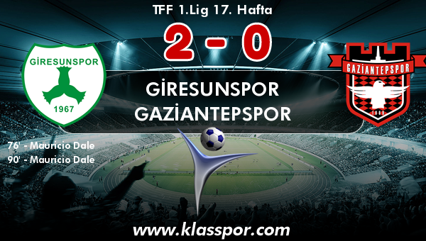 Giresunspor 2 - Gaziantepspor 0