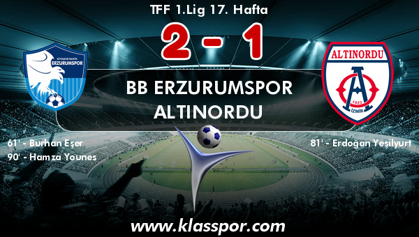 BB Erzurumspor 2 - Altınordu 1
