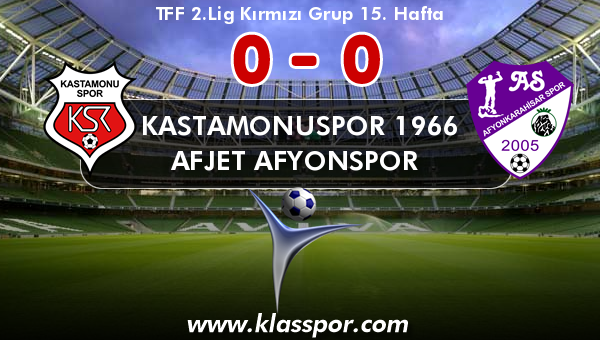 Kastamonuspor 1966 0 - Afjet Afyonspor  0
