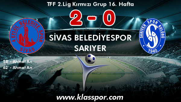 Sivas Belediyespor 2 - Sarıyer 0