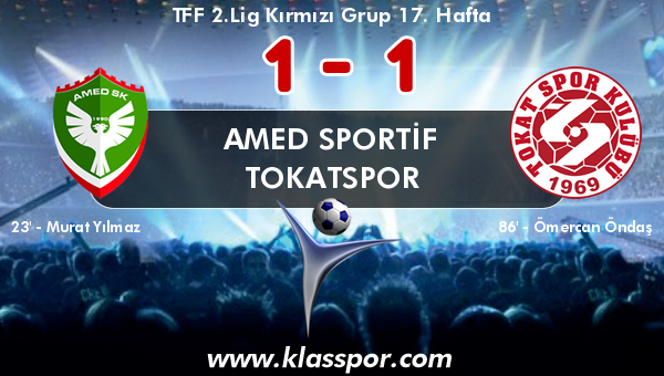 Amed Sportif 1 - Tokatspor 1