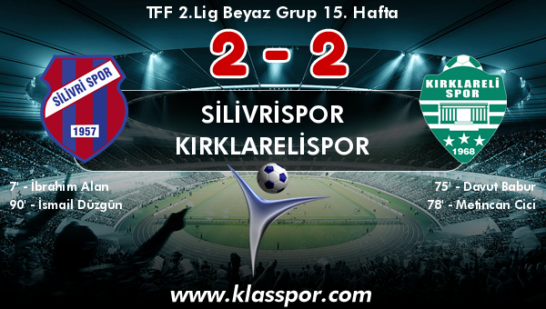 Silivrispor 2 - Kırklarelispor 2