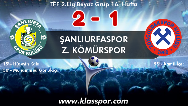 Şanlıurfaspor 2 - Z. Kömürspor 1