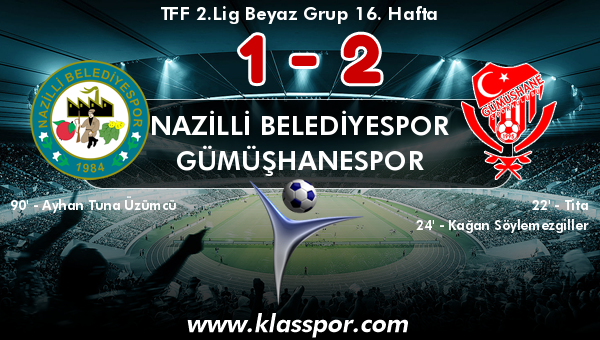 Nazilli Belediyespor 1 - Gümüşhanespor 2