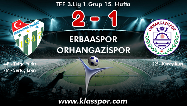 Erbaaspor 2 - Orhangazispor 1