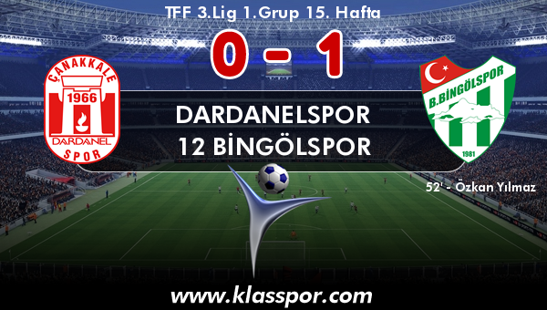 Dardanelspor 0 - 12 Bingölspor 1