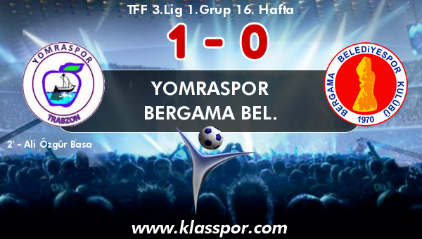 Yomraspor 1 - Bergama Bel. 0