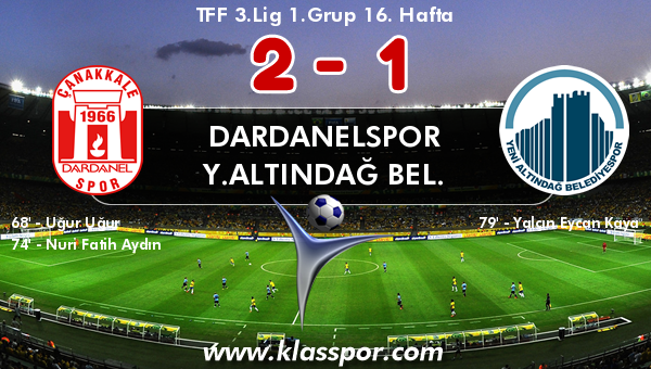 Dardanelspor 2 - Y.Altındağ Bel. 1