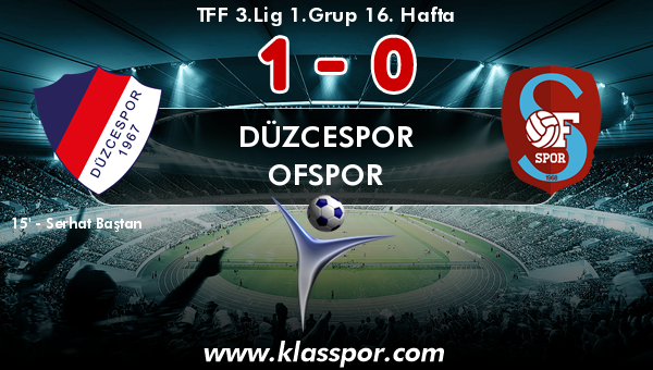 Düzcespor 1 - Ofspor 0