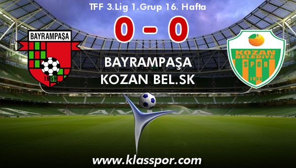 Bayrampaşa 0 - Kozan Bel.SK 0