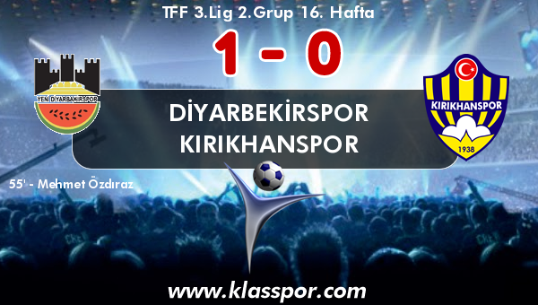 Diyarbekirspor 1 - Kırıkhanspor 0