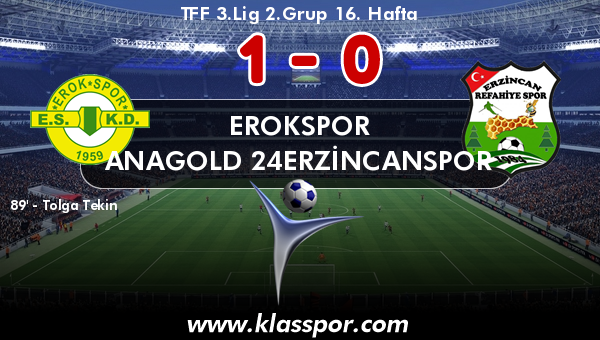 Erokspor 1 - Anagold 24Erzincanspor 0