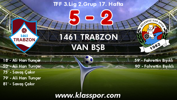 1461 Trabzon 5 - Van BŞB 2