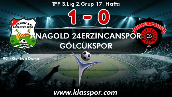 Anagold 24Erzincanspor 1 - Gölcükspor 0