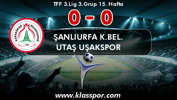 Şanlıurfa K.Bel. 0 - Utaş Uşakspor 0