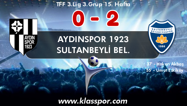 Aydınspor 1923 0 - Sultanbeyli Bel. 2