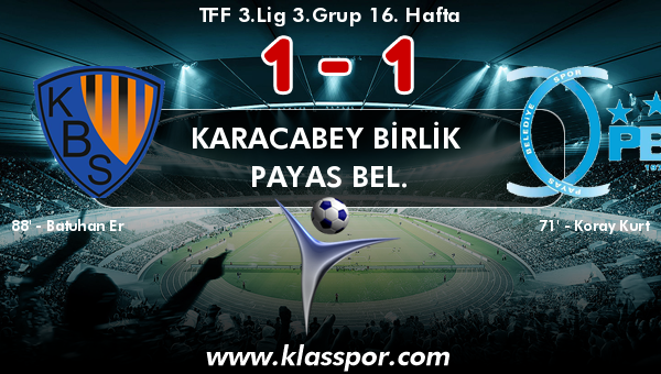 Karacabey Birlik  1 - Payas Bel. 1