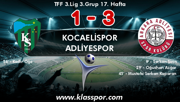Kocaelispor 1 - Adliyespor 3