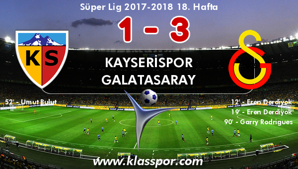 Kayserispor 1 - Galatasaray 3