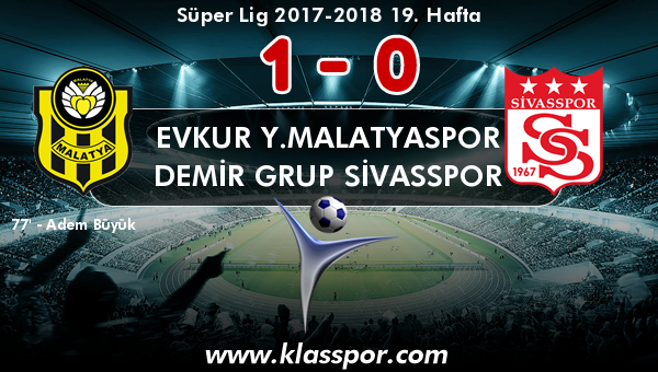 Evkur Y.Malatyaspor 1 - Demir Grup Sivasspor 0