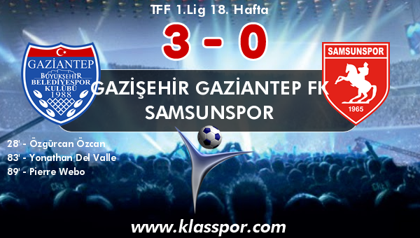 Gazişehir Gaziantep FK 3 - Samsunspor 0