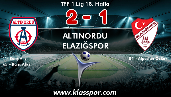 Altınordu 2 - Elazığspor 1